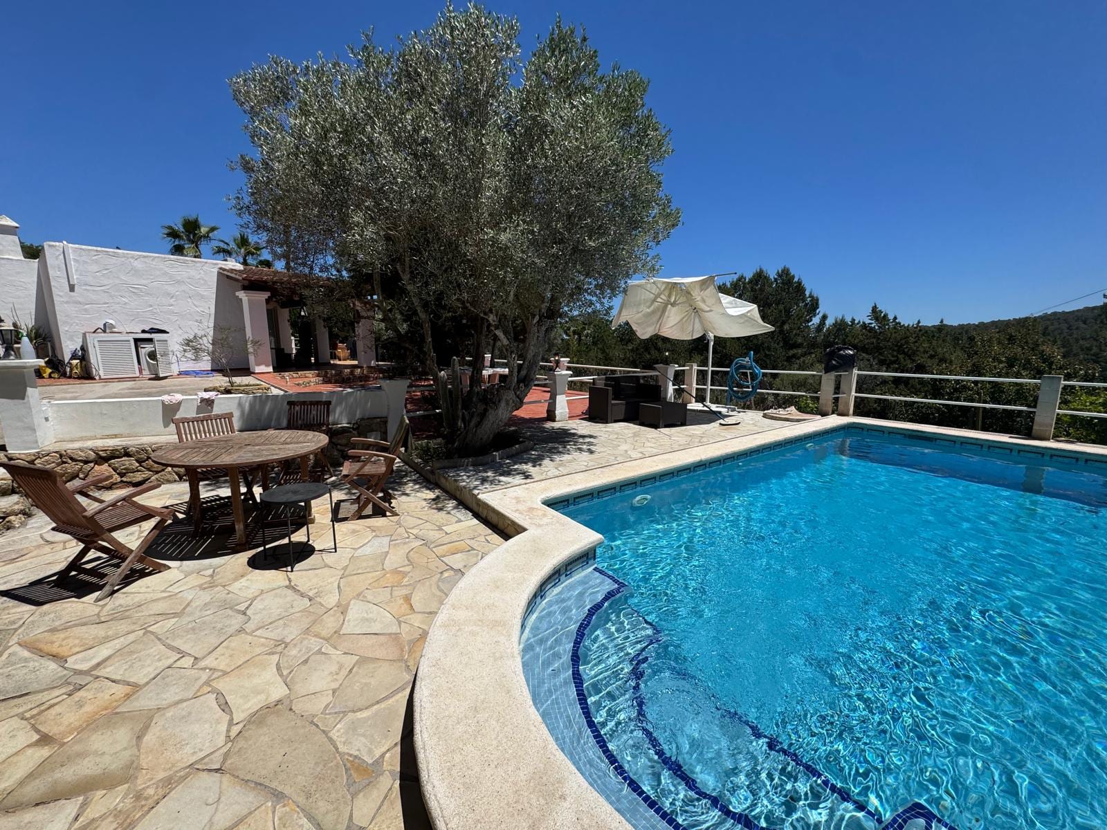 Pool with the main villa in background